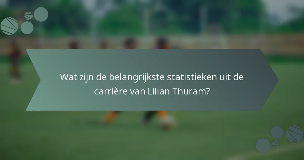 Wat zijn de belangrijkste statistieken uit de carrière van Lilian Thuram?